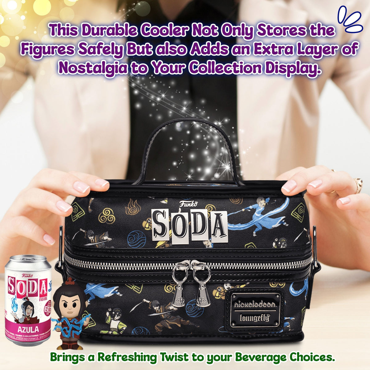 Avatar Funko Soda! The Last Air Bender - 6-Piece Set of Approx. 4" Vinyl Figures in Collectible Soda Cans (Chance of 1 Chase Variant) with an 8" Cooler Bag