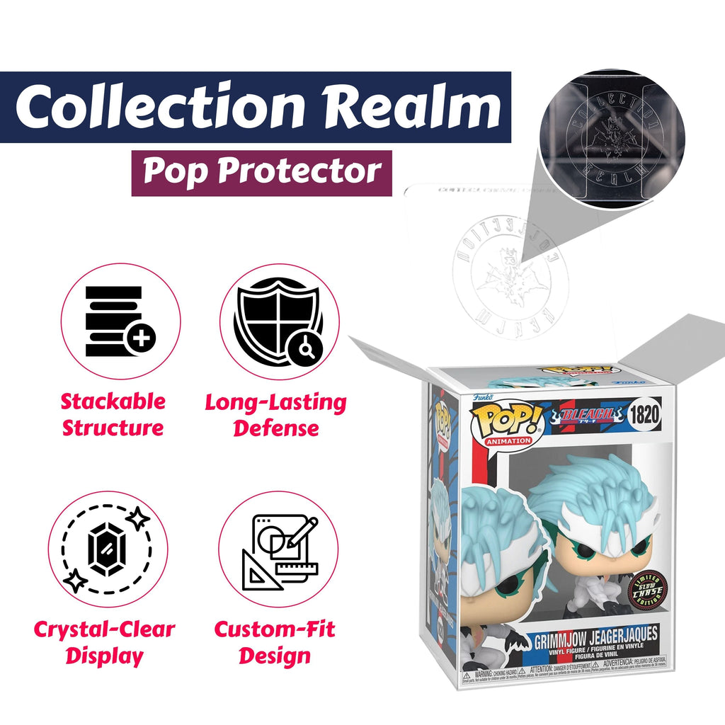 Grimmjow Jeagerjaques Funko Pop! Animation Bleach - Approx. 4" Collectible Glow CHASE Vinyl Figure #1820 with Display Box Protector Case