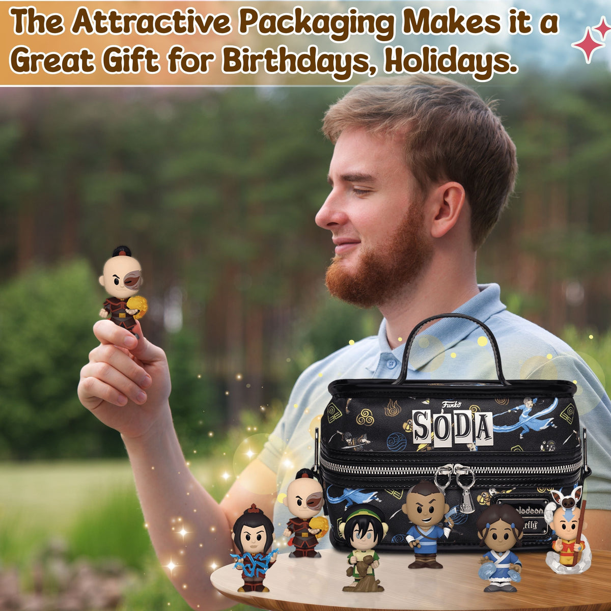 Avatar Funko Soda! The Last Air Bender - 6-Piece Set of Approx. 4" Vinyl Figures in Collectible Soda Cans (Chance of 1 Chase Variant) with an 8" Cooler Bag