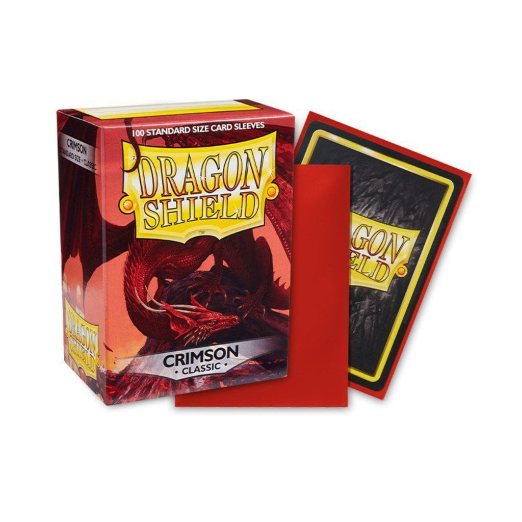 Dragon Shield Sleeves Classic Crimson 100CT Standard Size Card Sleeves for MTG, Pokémon, Lorcana & Flesh and Blood, Glossy Back, Durable TCG Trading Card Protectors