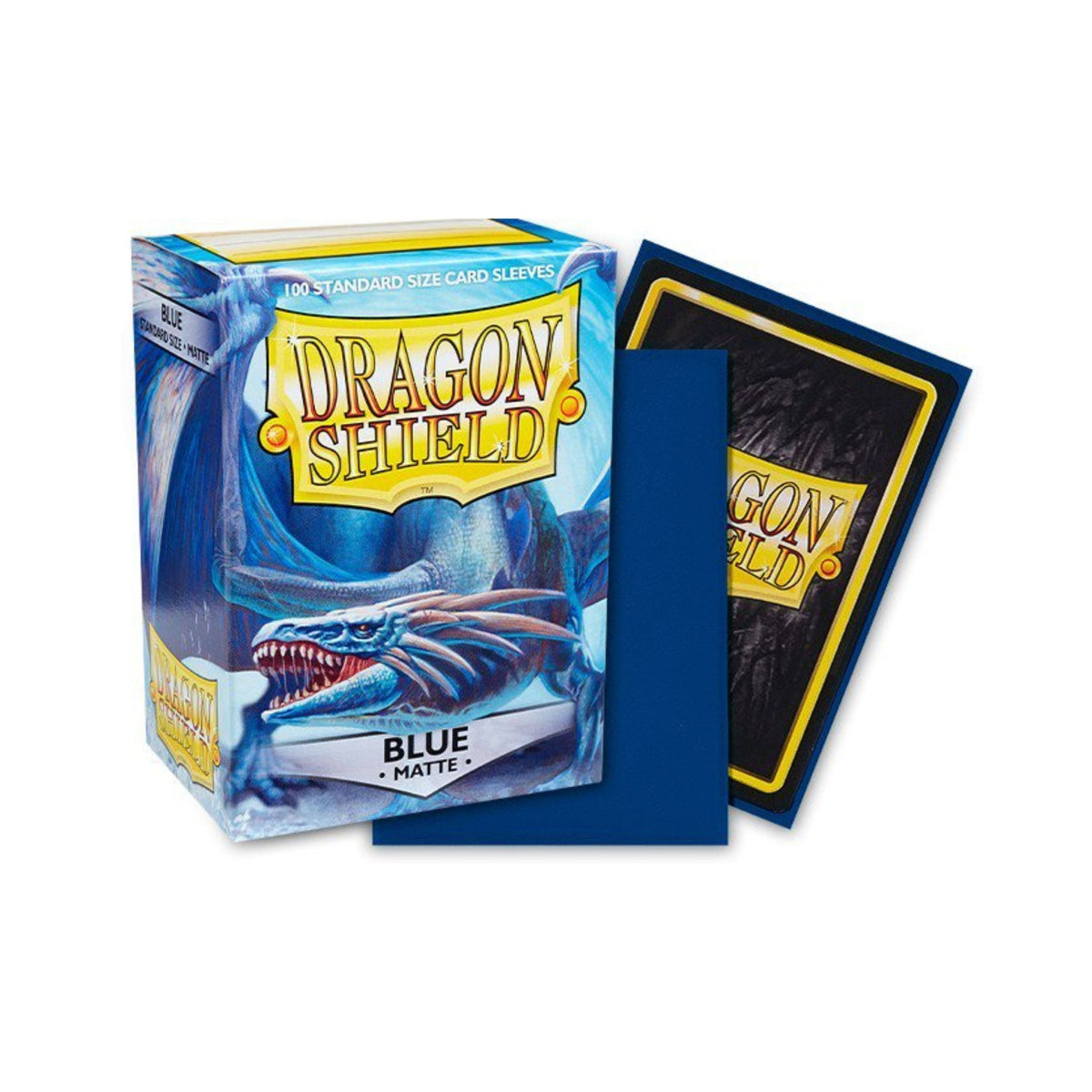Dragon Shield Standard Matte Card Sleeves Blue 100 Count | Textured TCG Card Protector Sleeves for MTG, Pokémon, Disney Lorcana, Flesh and Blood | Durable Standard Size Trading Card Protection