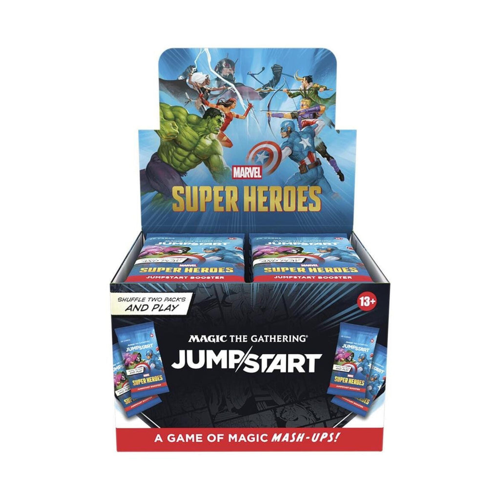 Magic: The Gathering Marvel Super Heroes Jumpstart Booster Box – 24 Packs, 20 Cards Each, Instant Play Decks, 51 Themes, Collectible TCG Crossover by Wizards of the Coast