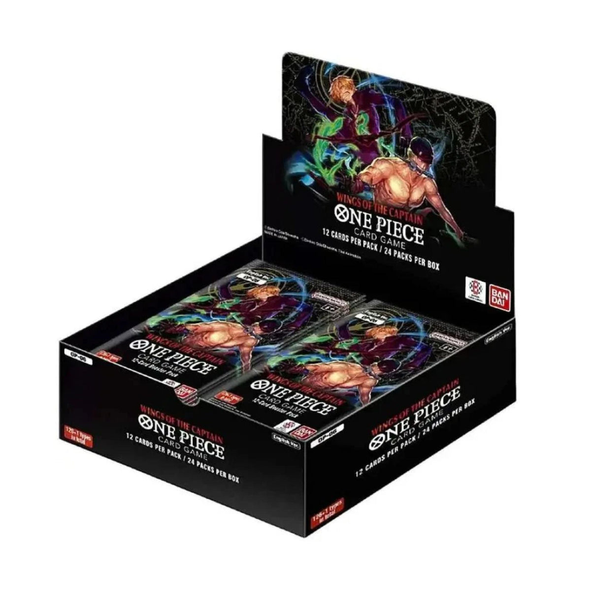 One Piece TCG OP-06 Wings of the Captain Booster Box – 24 Packs of 12 Cards