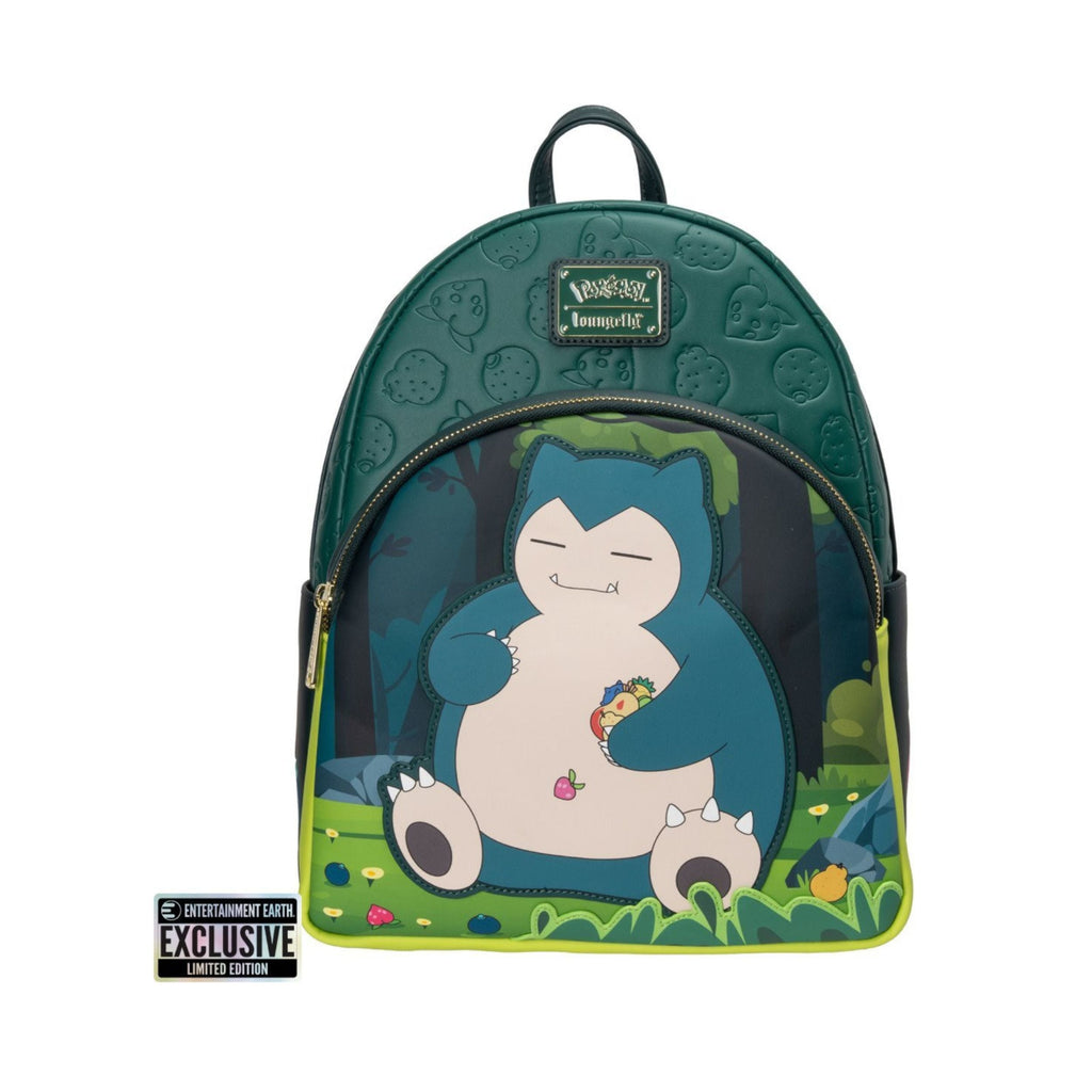 Pokemon Snorlax Midsize Backpack Entertainment Earth Exclusive by Loungefly, Faux Leather Backpack with Adjustable Straps, Limited Edition Pokemon Collectible Travel Bag (PREORDER - Release Date September 2026)