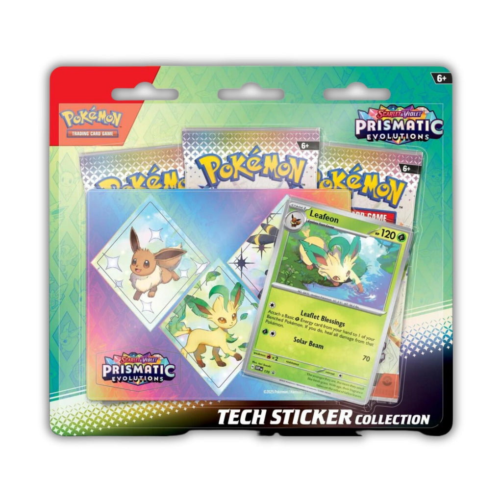 Pokemon TCG Scarlet & Violet Prismatic Evolutions Tech Sticker Collection - Leafeon