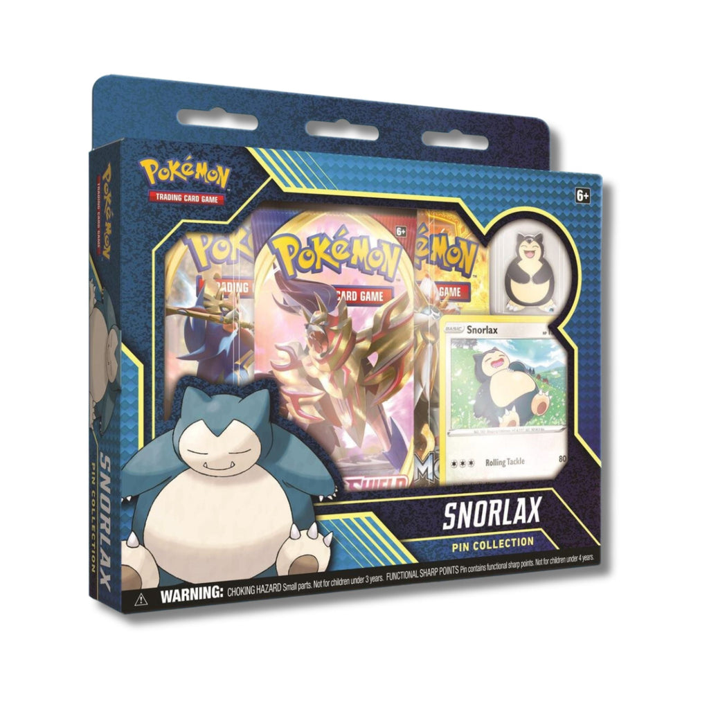 Pokémon TCG Snorlax Pin Collection Box with Promo Card, Collector Pin, and Booster Packs