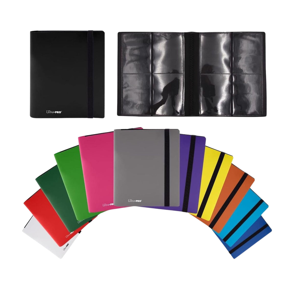 Ultra PRO 4-Pocket PRO-Binder – Jet Black | Holds 160 Cards | Side-Loading, Archival-Safe, Acid-Free Collector Card Binder