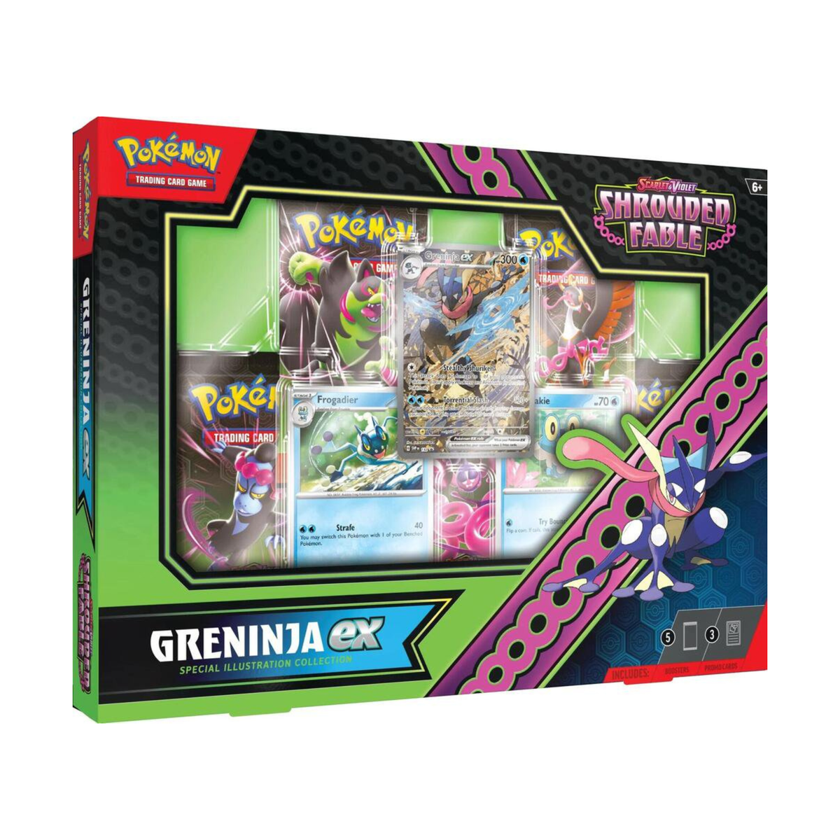 Pokemon TCG Scarlet and Violet Shrouded Fable Greninja ex Special Illustration Collection Box