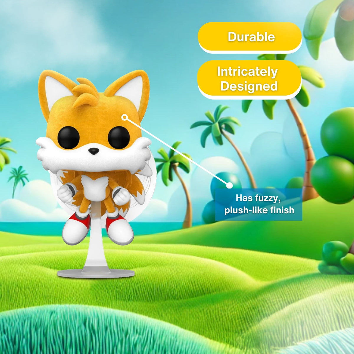 Tails Funko Pop! Games Sonic The Hedgehog - Specialty Series Exclusive - Chase Limited Edition Vinyl Figure #978 with Display Box Protector Case