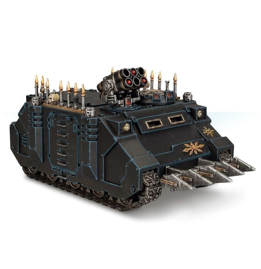 Warhammer 40,000 Chaos Rhino Chaos Space Marines Chaos Rhino Vehicle Kit for Warhammer 40K – Customizable Plastic Transport with Weapon & Cosmetic Options, Unpainted Miniature Model