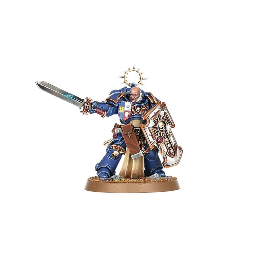 Warhammer 40,000 Space Marines Bladeguard Veteran Squad – 3 Plastic Miniatures with Power Swords & Storm Shields, Customizable Warhammer 40K Model Kit for Collectors & Tabletop Gaming