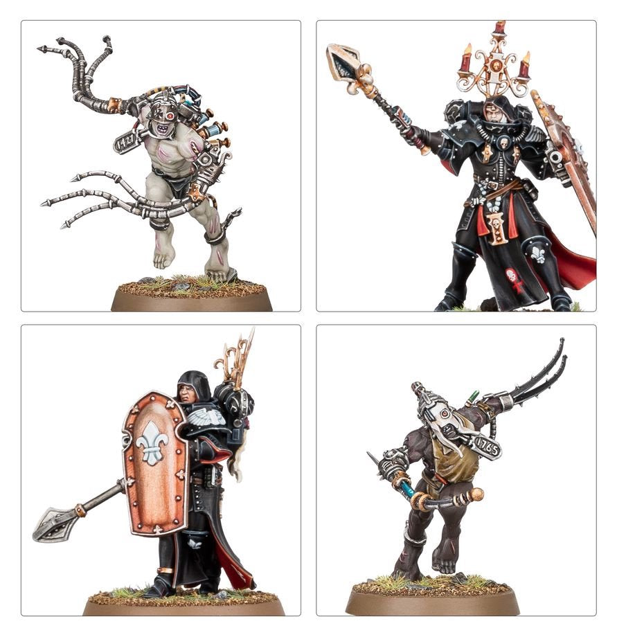 Warhammer 40K Combat Patrol Adepta Sororitas Army Set – 27 Multipart Plastic Miniatures, Sisters of Battle Warhammer 40,000 Starter & Expansion Box with Canoness and Celestian Sacresants