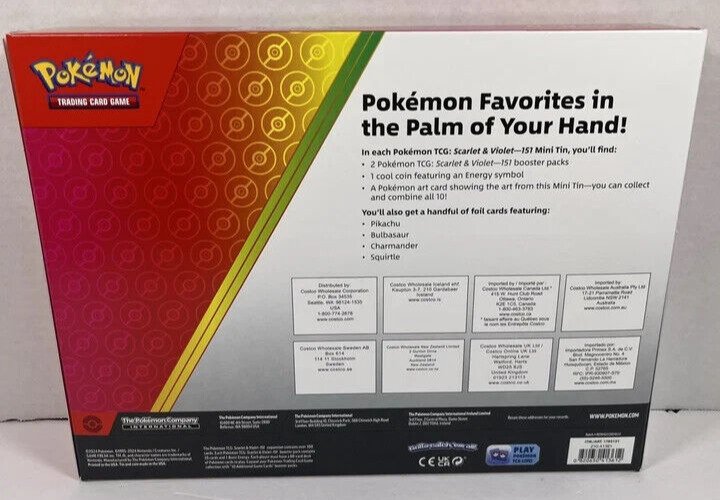 Pokemon TCG Scarlet & Violet 151 5 Pack Mini Tins - 10 Booster Packs inside