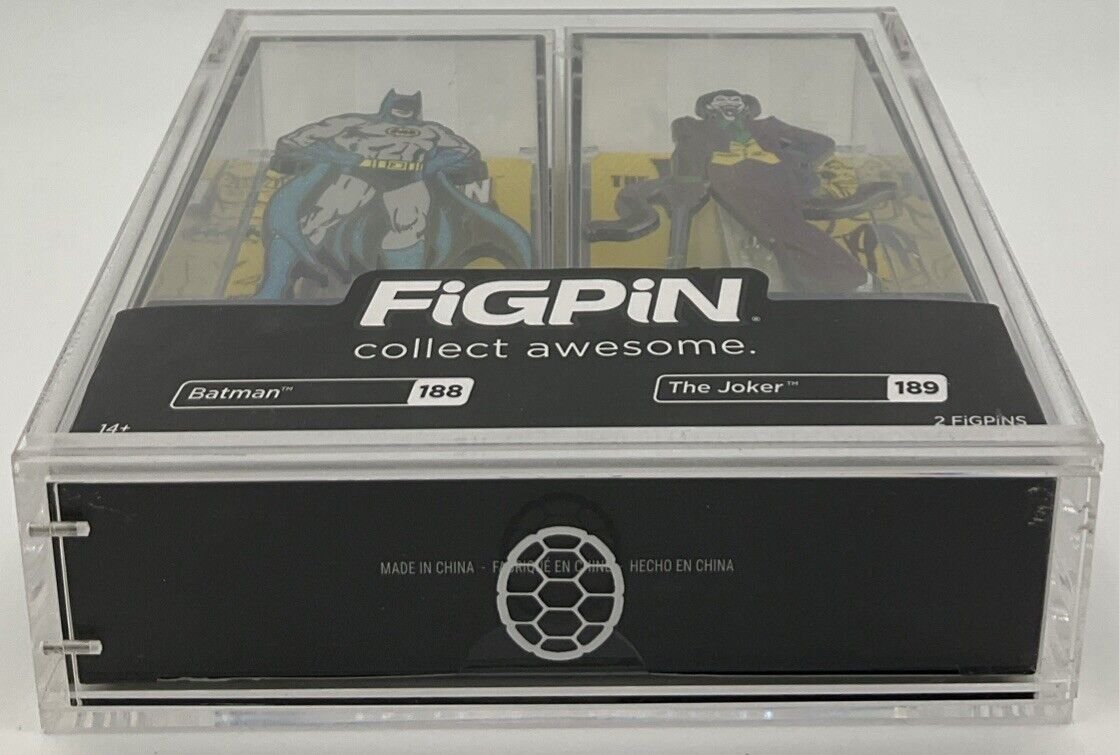 2019 SDCC Exclusive FiGPiN Batman 188 & The Joker 189 (Glitter) LE 750