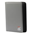 Zion Cases Carbon Texture Toploader Binder Grey 4 Pocket Trading Card Album