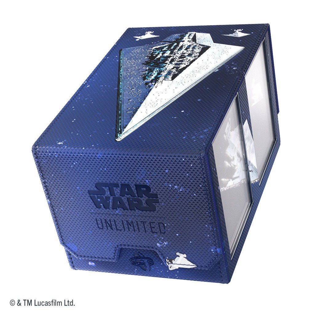 Star Wars Unlimited Double Deck Pod Star Destroyers – Official Premium Deck Box for 2 Double-Sleeved 60-Card Decks, UV-Protected Leader Card Cases, Token Drawers, Magnetic Closure Storage Box
