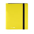 Ultra Pro PRO Binder: 4-Pocket – Lemon Yellow | Holds 160 Cards | Side-Loading Design with Elastic Strap | Archival-Safe, Acid-Free, Non-PVC Material