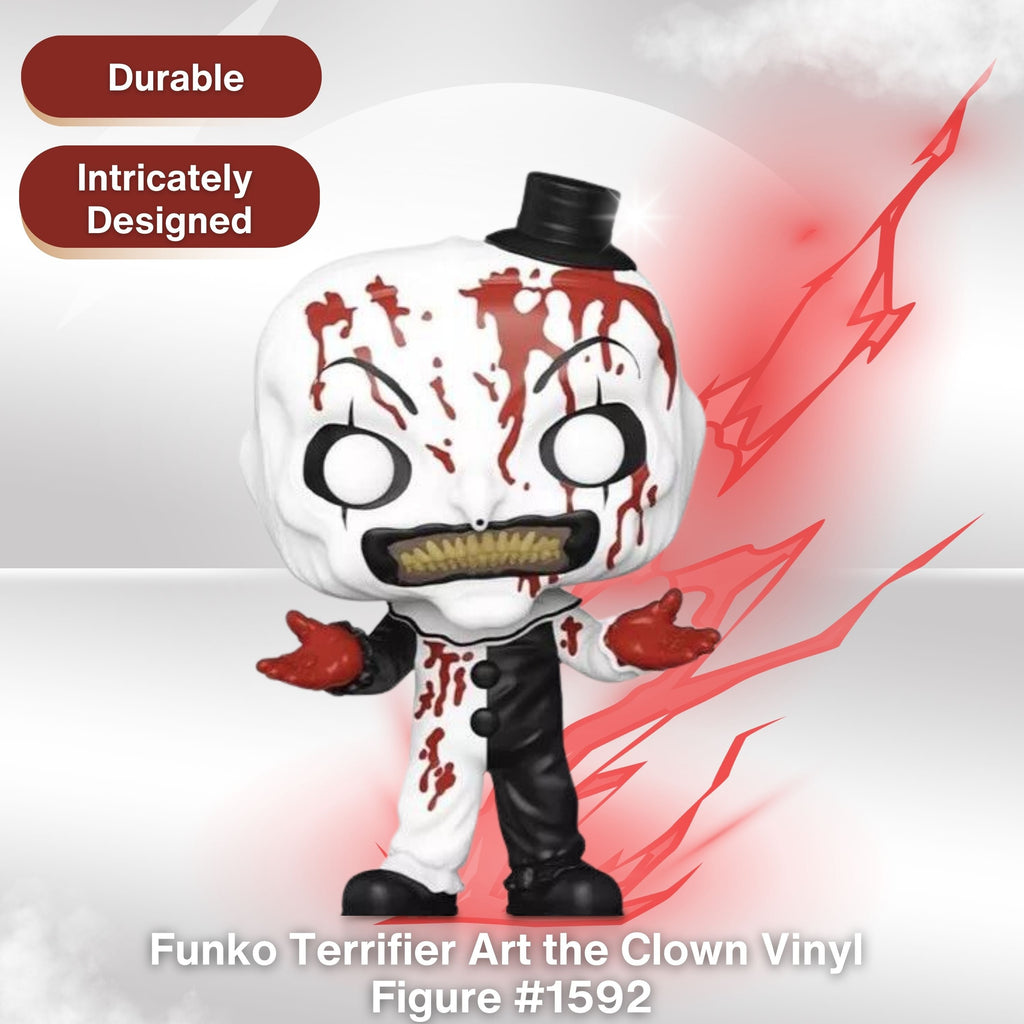 Bloody Art The Clown Funko Pop! Movies: Terrifier - Approximately 4 1/4" Horror Vinyl Figure #1592 with Display Box Protector Case
