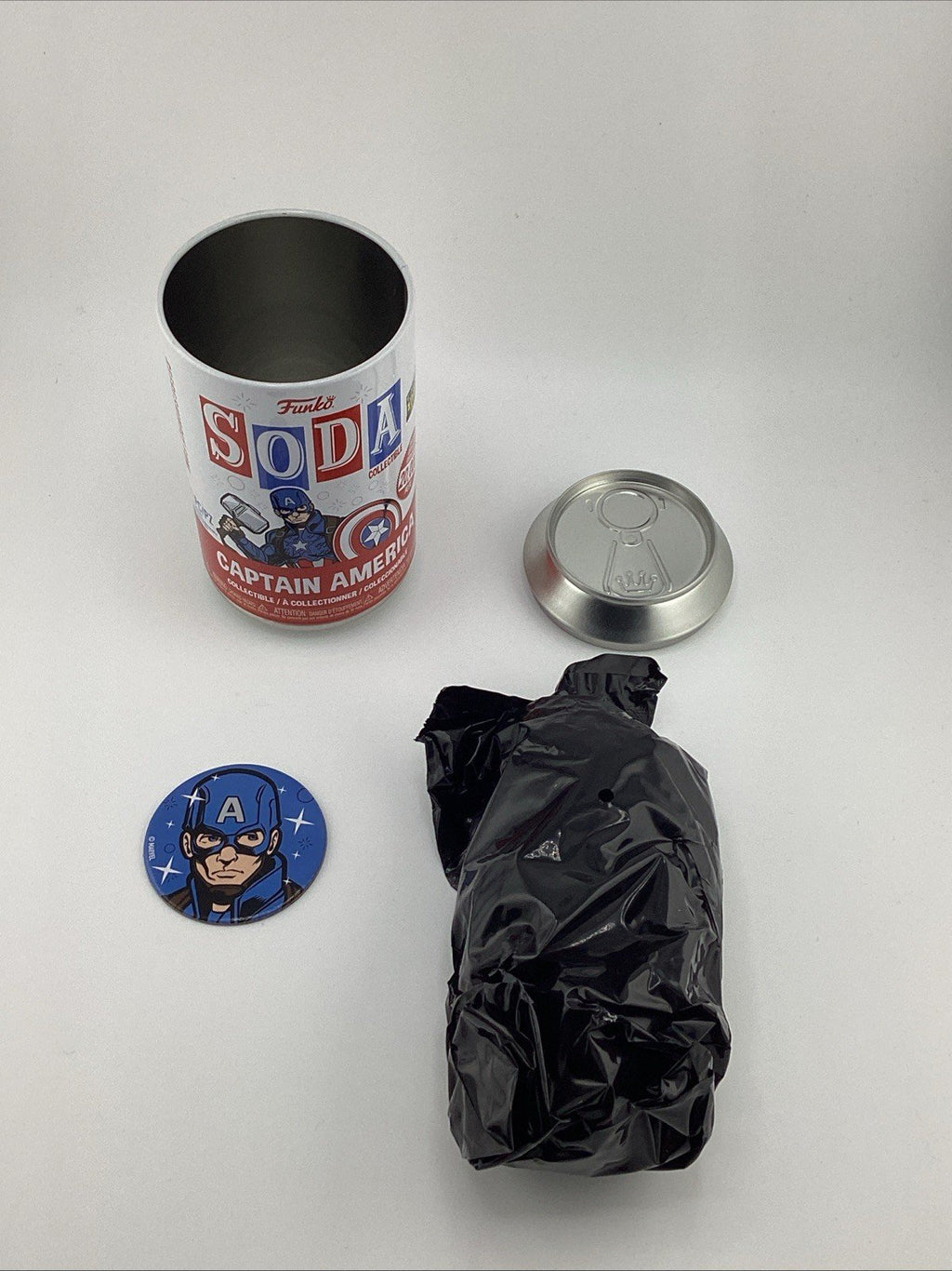 FUNKO POP SODA CAPTAIN AMERICA AVENGERS ENDGAME METALLIC CHASE MARVEL 2023 MINT