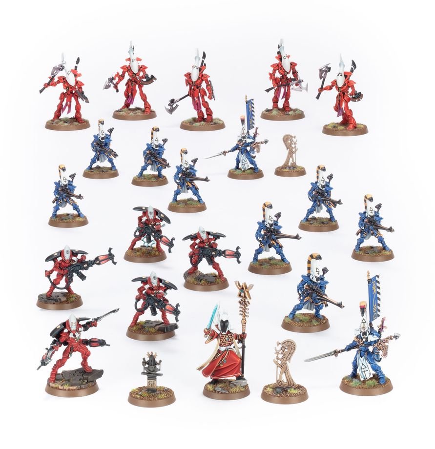 Warhammer 40,000 Combat Patrol: Aeldari – 24 Miniatures, Spiritseer, Dire Avengers, Warp Spiders & Wraithblades, Warhammer 40K Combat Patrol Army Set