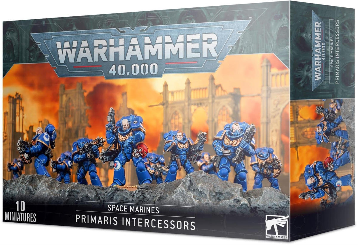 Warhammer 40K Space Marines Primaris Intercessor Squad 10 Miniatures Model Kit