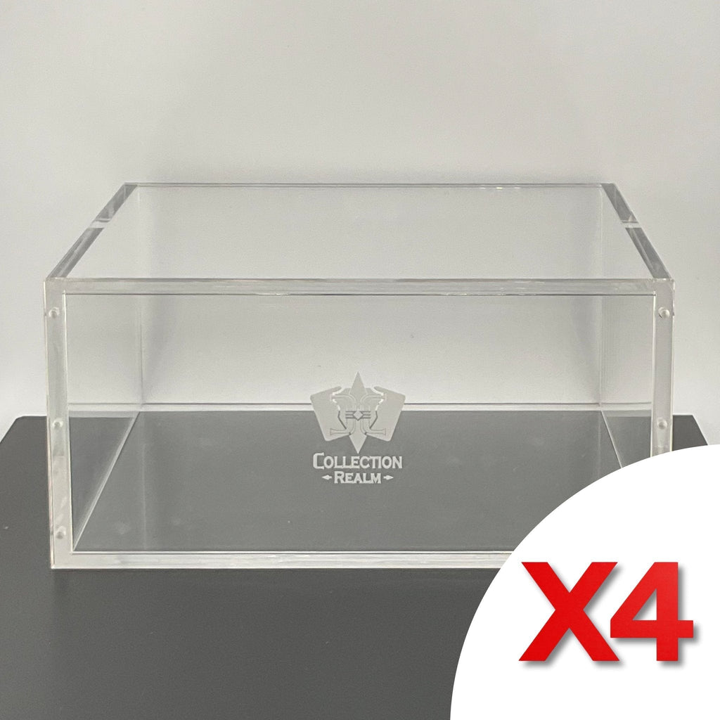 Pokémon Elite Trainer Box Acrylic Display Case – Stackable ETB Case Protector with Magnetic Lid, UV Protection, Compatible with Pokémon ETBs, 4-Pack