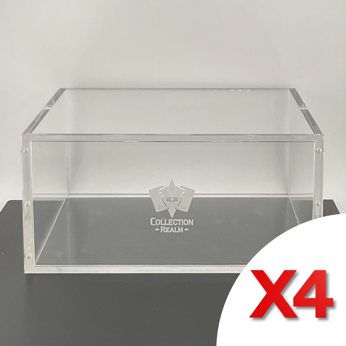 Pokémon Elite Trainer Box Acrylic Display Case – Stackable ETB Case Protector with Magnetic Lid, UV Protection, Compatible with Pokémon ETBs, 4-Pack
