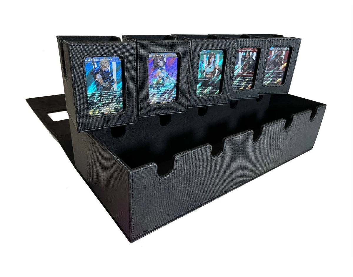 TopDeck Duelist Box Card Storage Case Holds 5 Deck Boxes Playmat Dice Trading Card Organizer