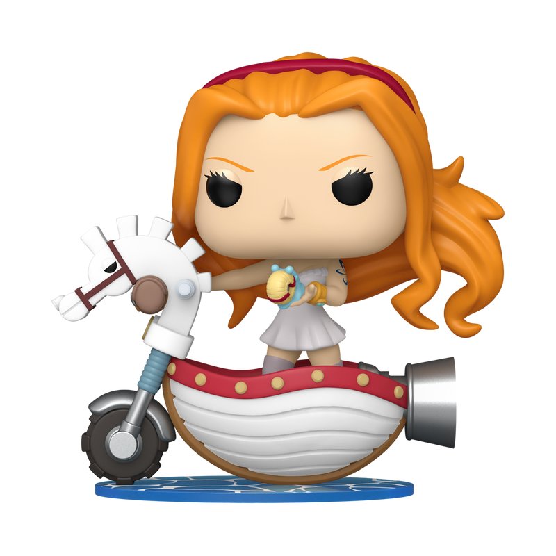 Nami with White Hobby Horse #128 Funko Pop! Rides Deluxe One Piece - WonderCon 2025 Exclusive SHARED Sticker - Approx. 4.3" Collectible Vinyl Figure