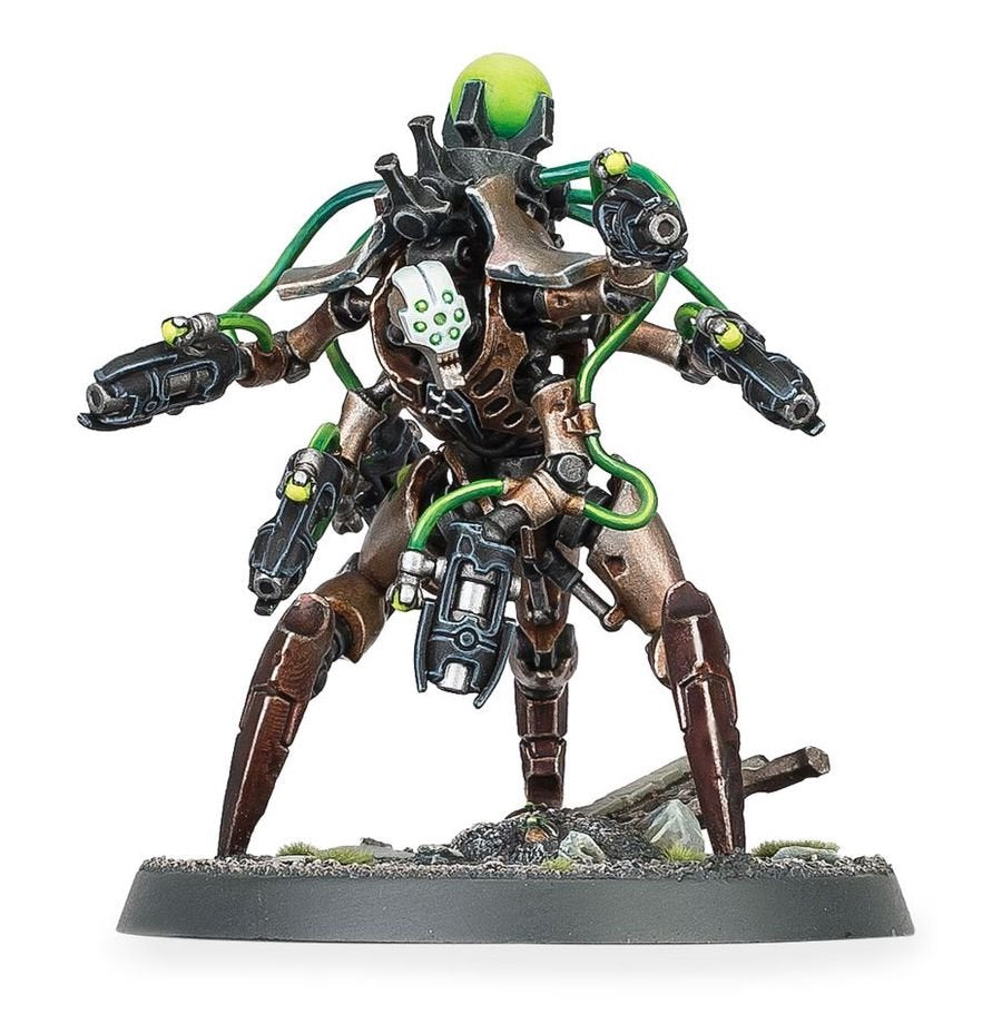 Warhammer 40,000 Necrons Hexmark Destroyer – Necron Elites Miniature with Six Enmitic Disintegrator Pistols, Citadel 50mm Base, Tabletop Wargaming Model Kit