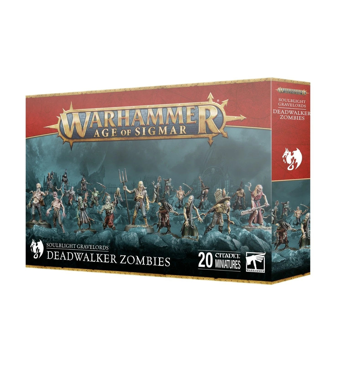 Warhammer Age of Sigmar Soulblight Gravelords Deadwalker Zombies - 20 Citadel Miniatures