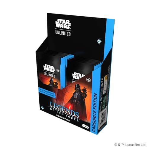 Star Wars: Unlimited TCG Legends of The Force Carbonite Edition Booster Display - 12 Premium Booster Packs with Exclusive Variants, Ages 12+, 2+ Players, 20 Min Playtime, Made by Fantasy Flight Games