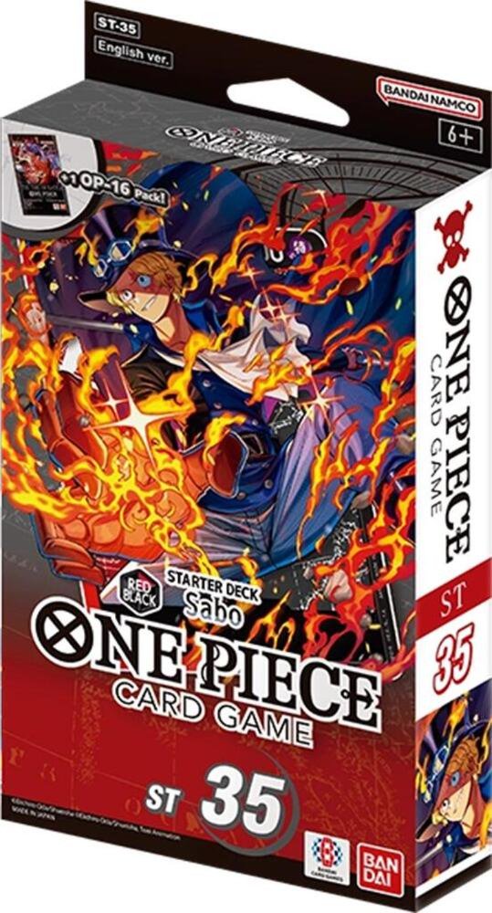 One Piece Card Game Starter Deck ST-35 RED/BLACK Sabo | Official 51-Card Ready-to-Play Deck with Leader Card, 10 DON!! Cards & Index Cards | Bandai TCG