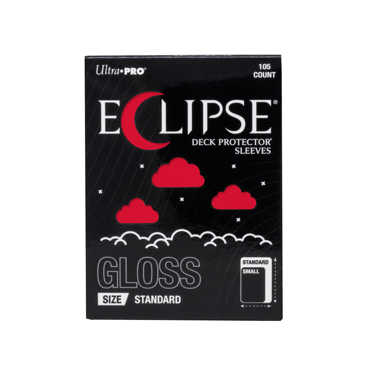 Ultra PRO Eclipse Gloss Apple Red Standard Deck Protector Sleeves, 105 Count, Fully Opaque, Durable Card Sleeves for TCG, Trading Cards & Collectible Card Games