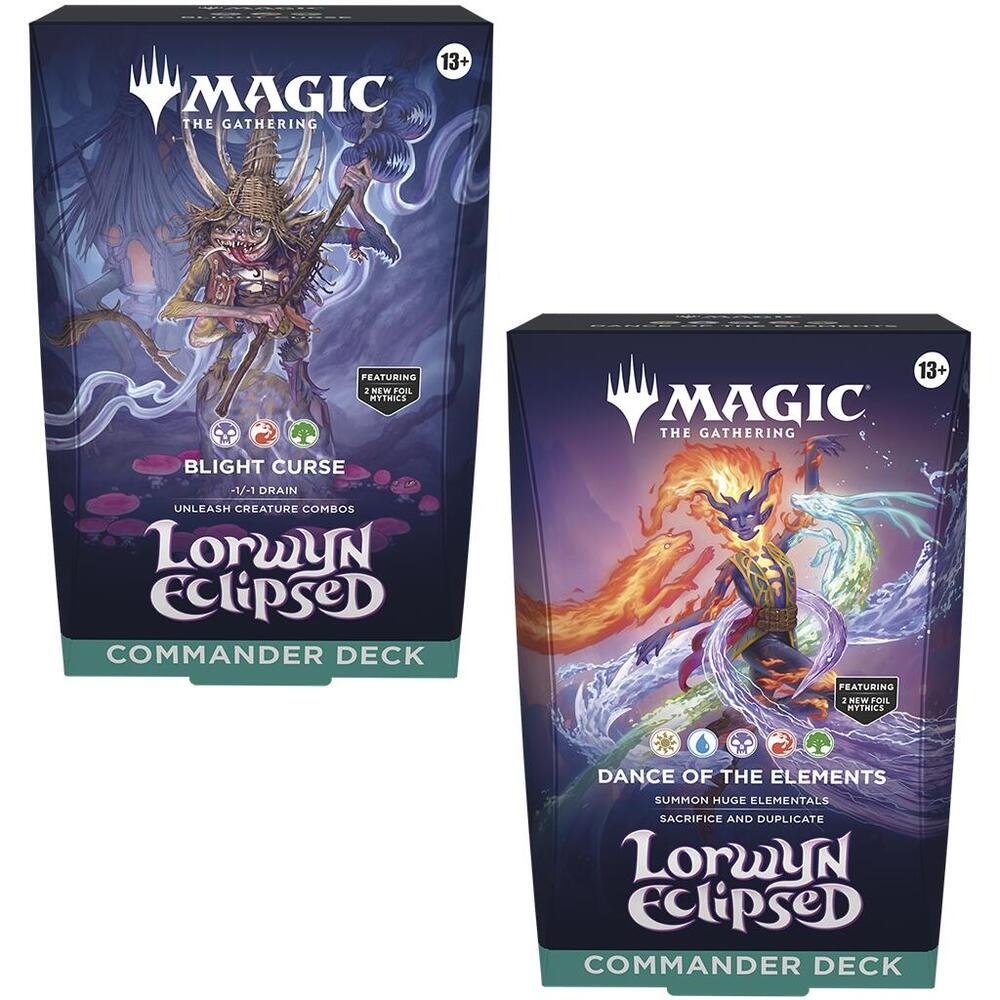 Magic: The Gathering TCG Lorwyn Eclipsed Commander Decks Set of 2 - Blight Curse and Dance Of The Elements