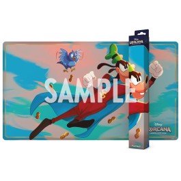 Lorcana TCG Wilds Unknown Playmat – Goofy, 23 x 13.5-inch Card Game Mat for Protection, Smooth Gameplay & Stunning Dragon Fire & Ariel – Sonic Warrior Designs