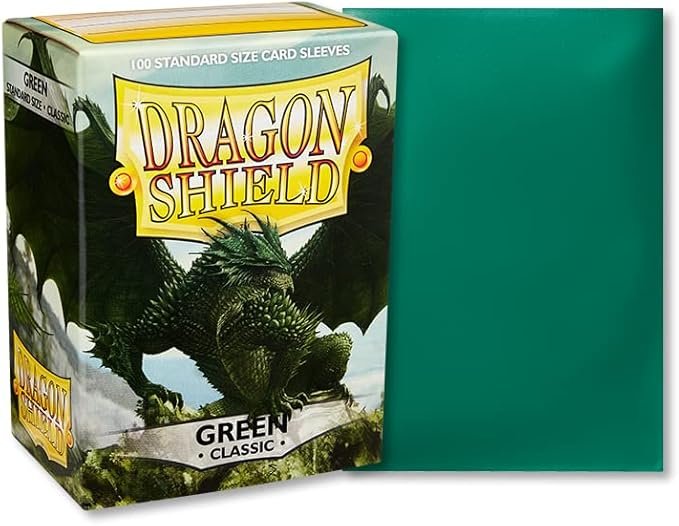 Dragon Shield Card Sleeves Standard Size Classic Green 100ct Trading Card Protectors
