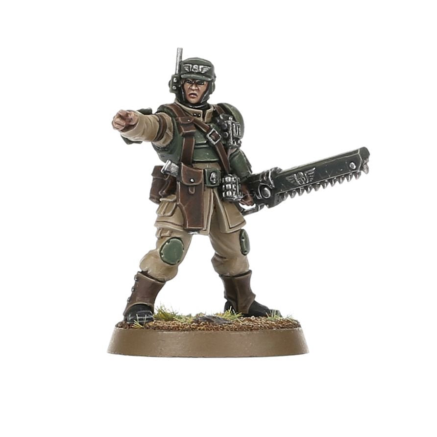 Warhammer 40,000 Astra Militarum Cadian Shock Troops – 10 Plastic Miniatures with Custom Weapons, 20+ Heads, Transfer Sheet & Bases for Astra Militarum Army Building