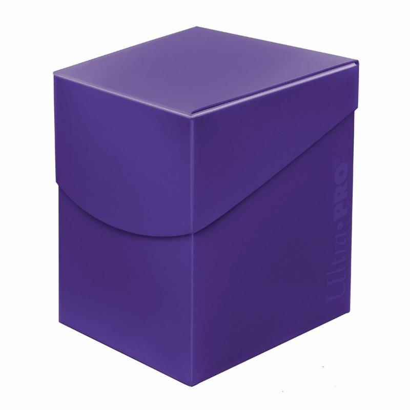 Ultra PRO Deck Box PRO 100+ Eclipse – Royal Purple | Holds Up to 110 Standard Gaming Sleeved Cards | Self-Locking Lid & Thumb Notch for Easy Access | Durable Card Storage Case