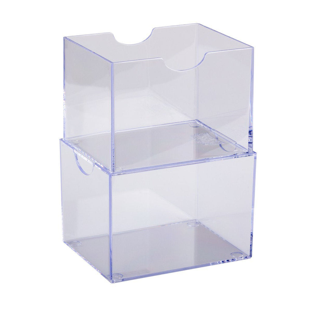 Dragon Shield Strongbox Clear Deck Box for 100+ Double-Sleeved Cards | Clear Acrylic TCG Card Storage Case | Stackable Protective Deck Box for MTG, Pokémon, Lorcana & More