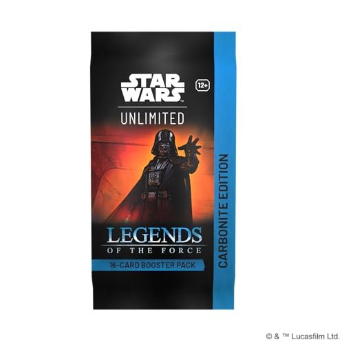 Star Wars: Unlimited TCG Legends of The Force Carbonite Edition Booster Display - 12 Premium Booster Packs with Exclusive Variants, Ages 12+, 2+ Players, 20 Min Playtime, Made by Fantasy Flight Games