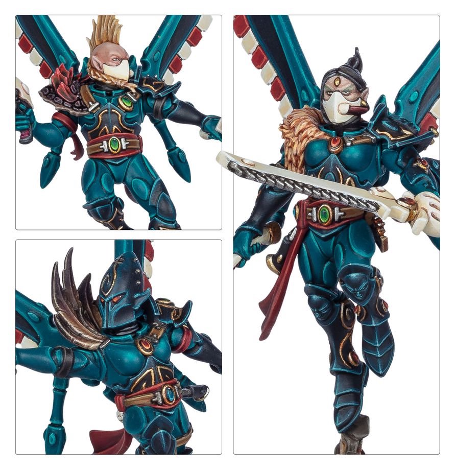 Warhammer 40,000 Aeldari Corsair Skyreavers Miniatures Set – 5 Customizable Plastic Figures with Jump Packs & Weapon Options for Warhammer 40K