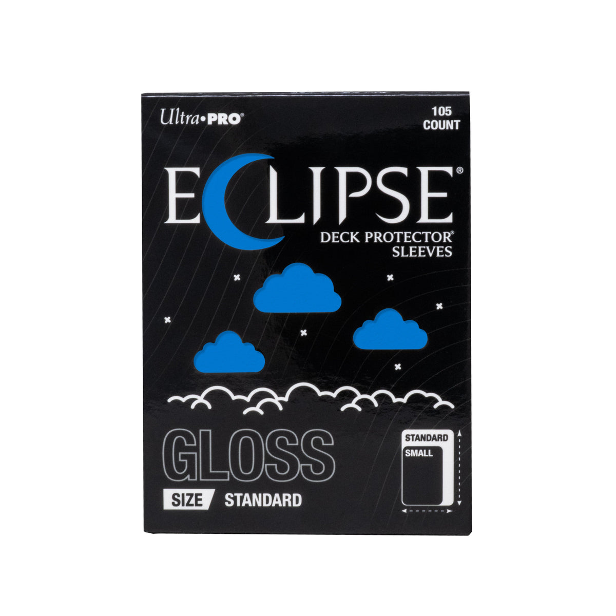 Ultra Pro Eclipse Gloss Deck Protector Sleeves Pacific Blue 105CT Standard Size – Opaque Split-Resistant Sleeves for TCG, Trading Cards, Card Game Deck & Collectibles
