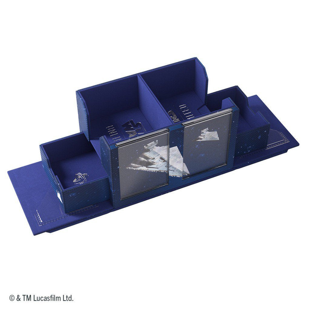 Star Wars Unlimited Double Deck Pod Star Destroyers – Official Premium Deck Box for 2 Double-Sleeved 60-Card Decks, UV-Protected Leader Card Cases, Token Drawers, Magnetic Closure Storage Box