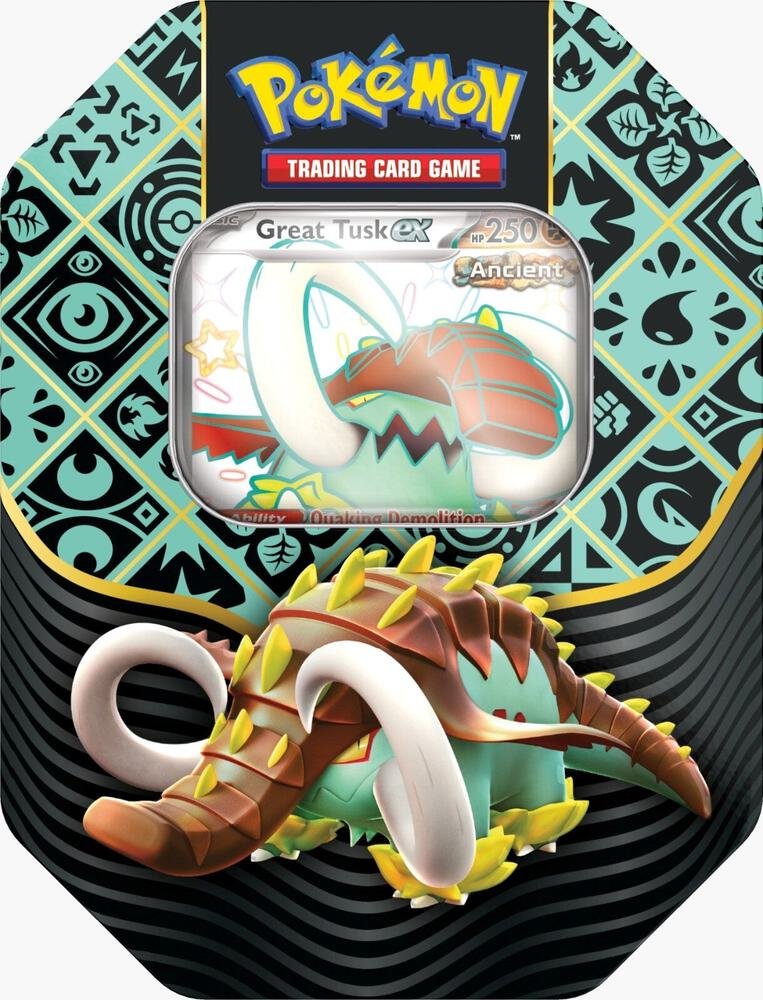 Pokémon TCG Scarlet & Violet Paldean Fates Great Tusk ex International Tin