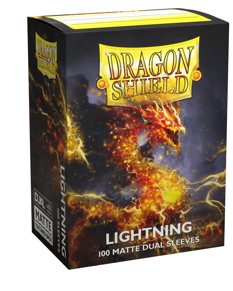 Dragon Shield Dual Matte Sleeves Lightning 100ct Standard Size Trading Card Game Sleeves