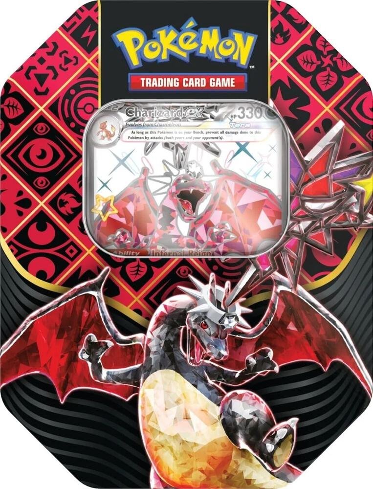 Pokémon TCG Scarlet & Violet Paldean Fates Charizard ex International Tin