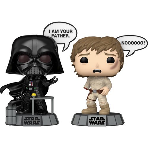 Darth Vader and Luke Skywalker Funko Pop! Star Wars 2-Pack Approx. 5" (Darth) and 4 1/2" (Luke) Collectible Bobblehead Figures