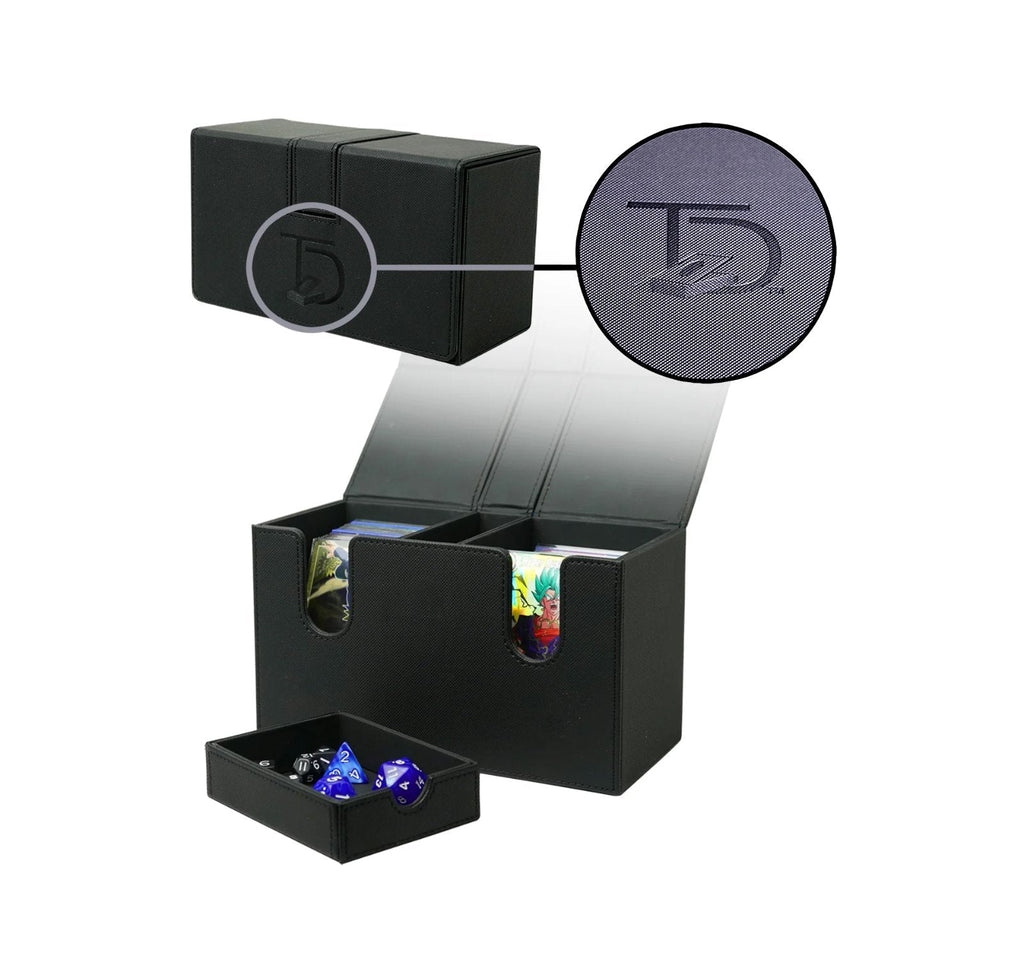 TopDeck 200+ Card Dual Deck Box Trading Card Storage Case for TCG, CCG, and Sports Cards