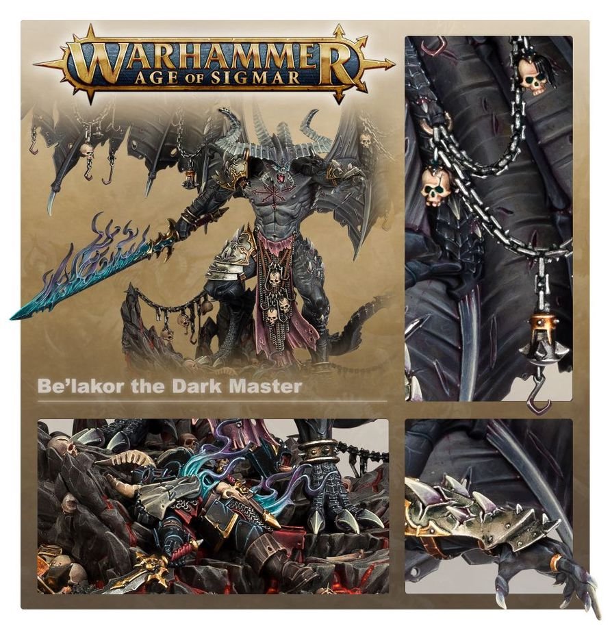 Warhammer Age of Sigmar Be’lakor The Dark Master Miniature Model Kit – Chaos Daemon Prince Collectible Figure for Warhammer Age of Sigmar & Warhammer 40,000